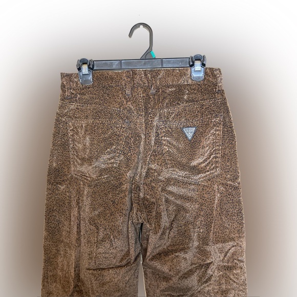 Guess Vintage High Waist Leopard Jeans Size 31 Large - Picture 1 of 5